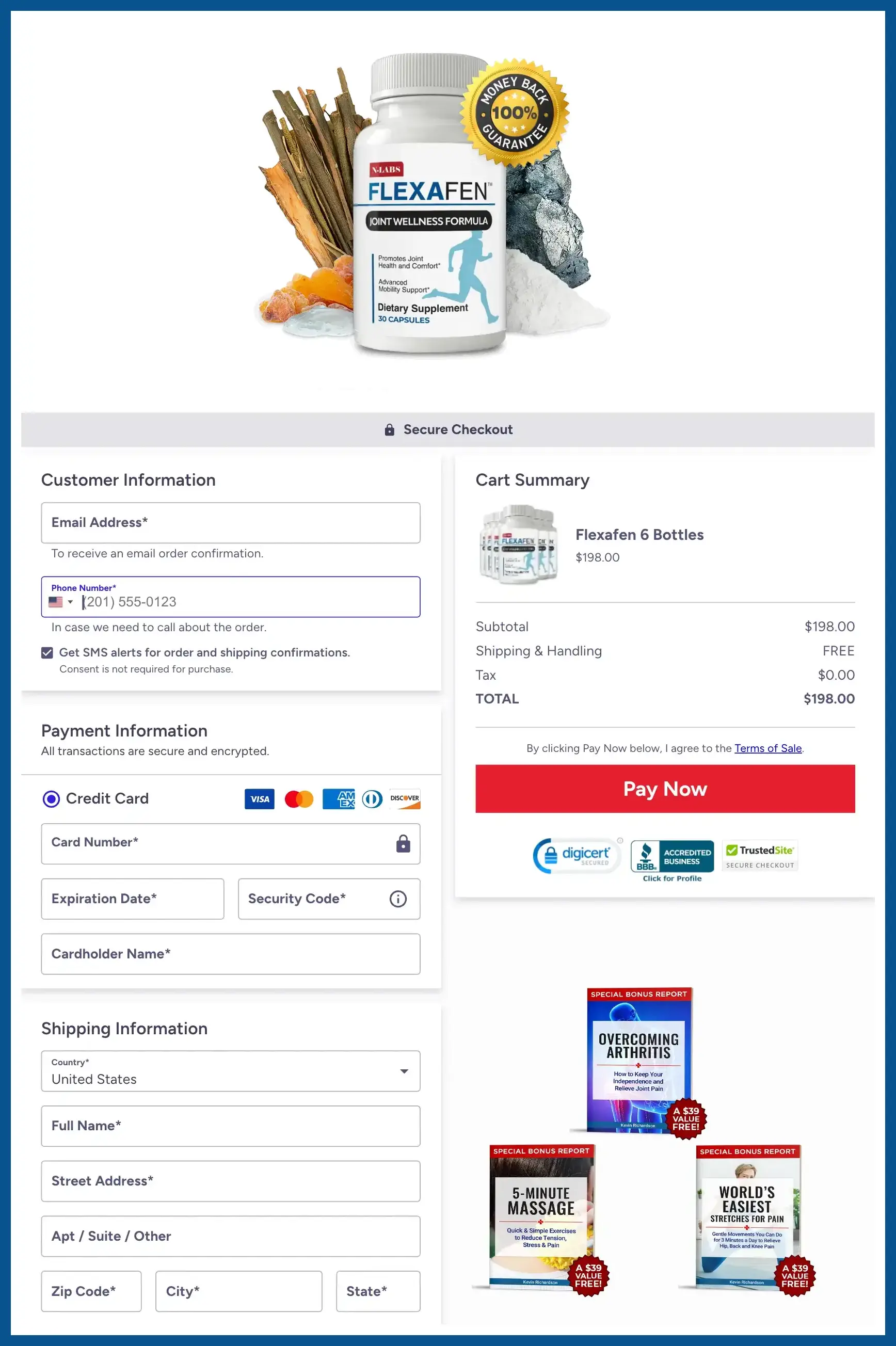 Flexafen Official Website Secure Order Page